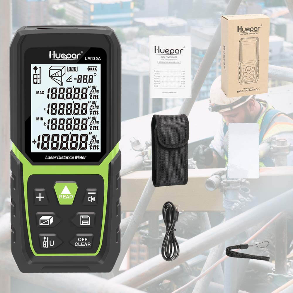 Huepar LM120A - 120M Laser Distance Meter - Image 5