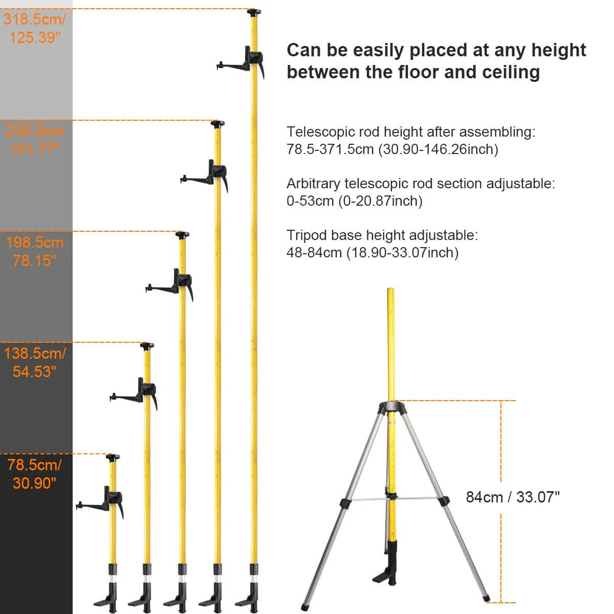 Huepar LP36 - 3.7m Lasers Level Adapter Tripod - Image 5